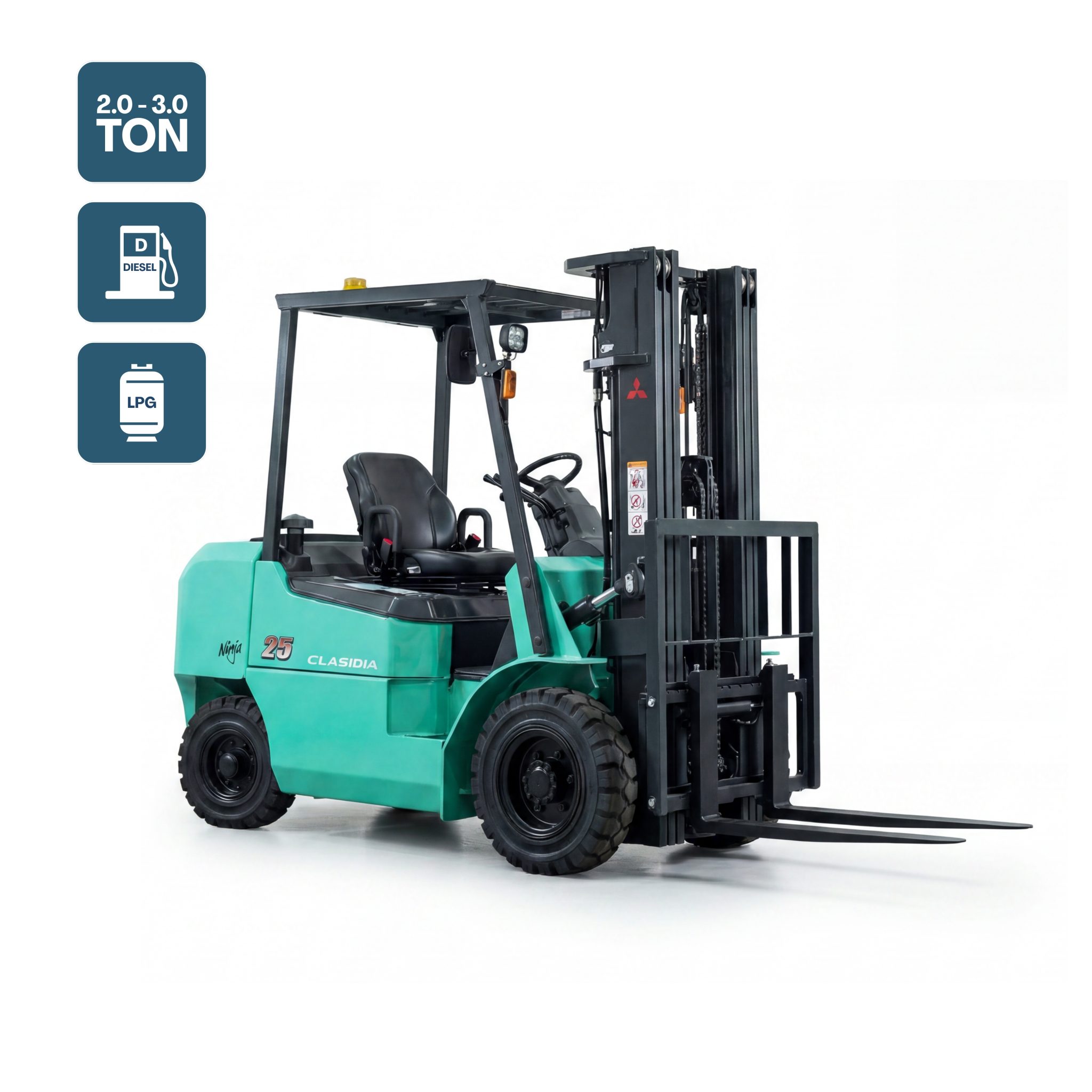 Mitsubishi Ninja | Diesel and LPG Counterbalanced Forklift (2.0–3.0 Ton)